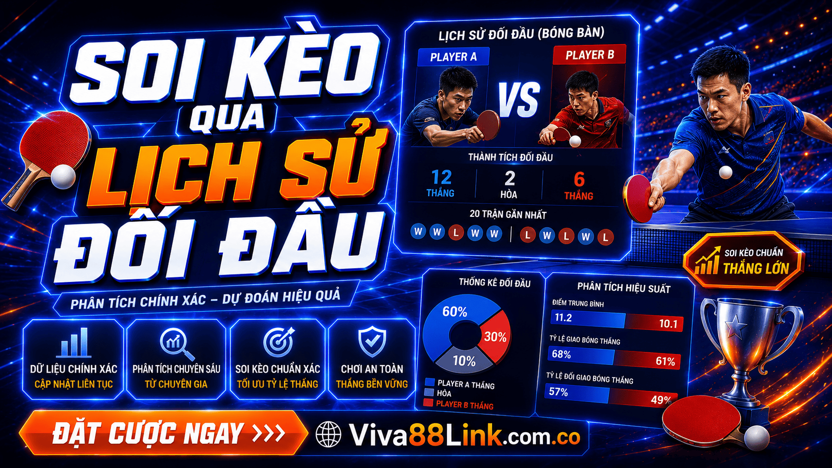 Phân tích kèo bóng bàn dựa vào lịch sử đối đầu chi tiết Phân tích kèo bóng bàn dựa vào lịch sử đối đầu chi tiết