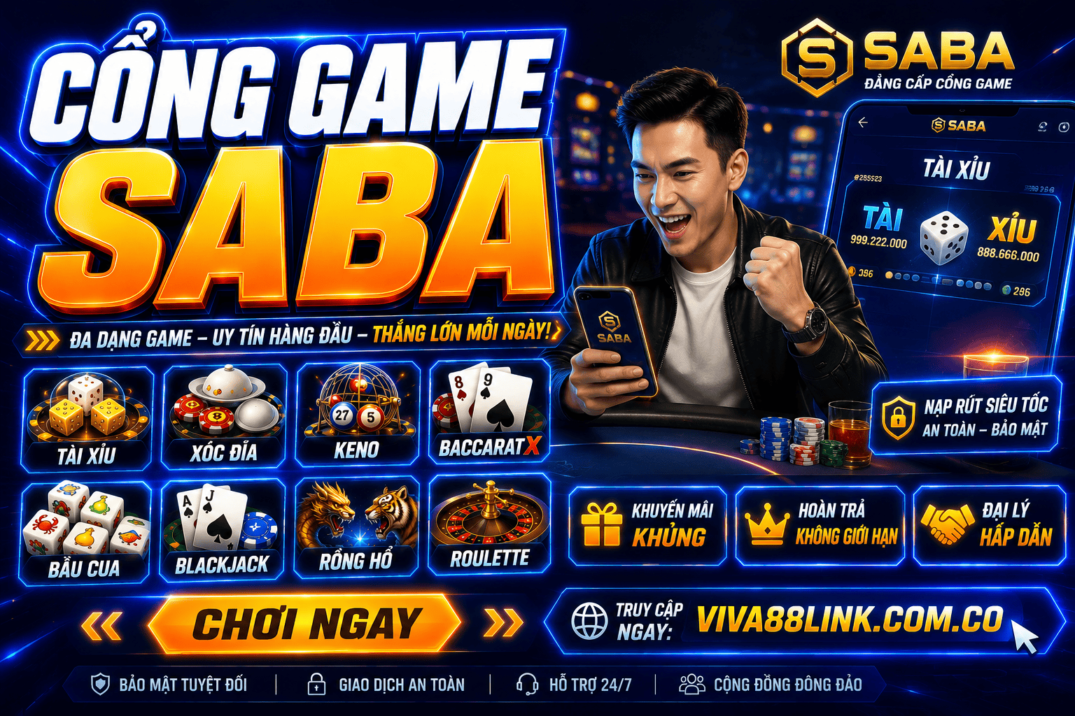 Cổng game SABA - Không gian cá cược trực tuyến đa dạng và dễ tiếp cận tại Viva88 2 Cong game SABA - Khong gian ca cuoc truc tuyen da dang va de tiep can tai Viva88 2