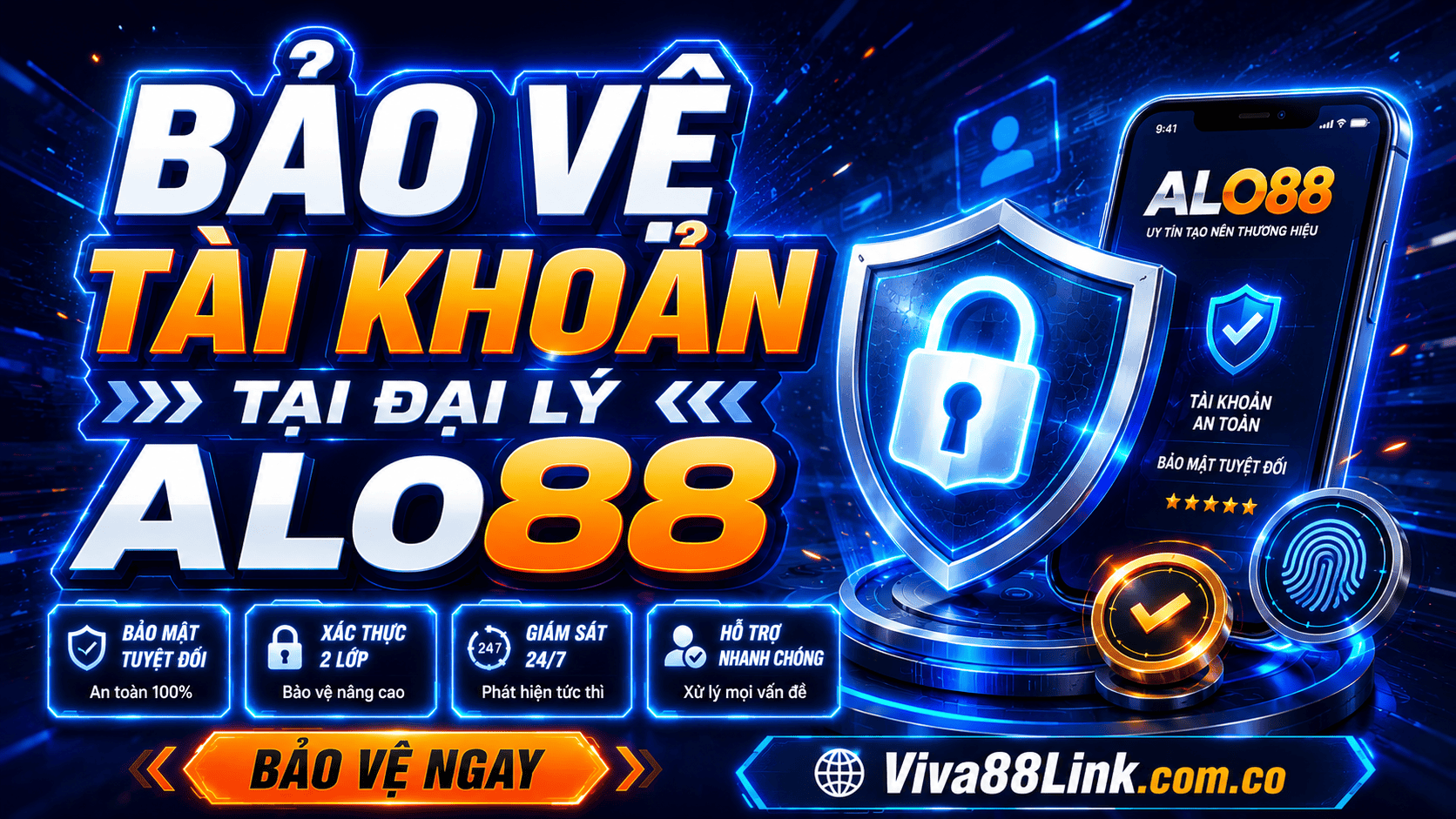 Bảo vệ tài khoản người chơi toàn diện tại đại lý Alo88