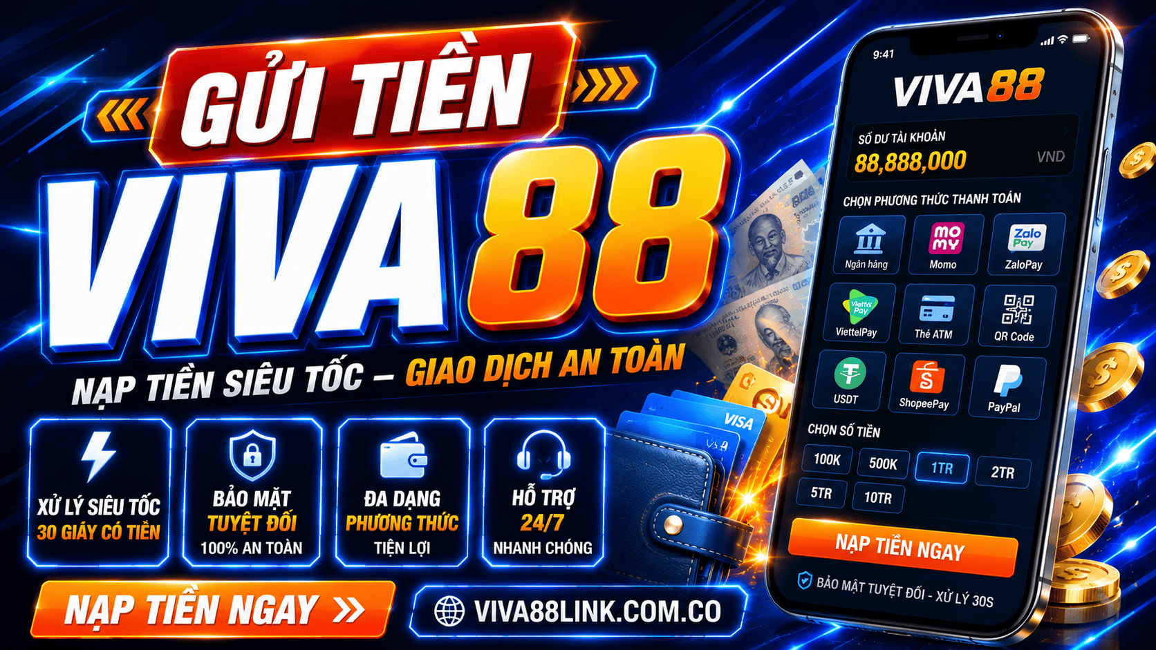 Gửi tiền Viva88 Gửi tiền Viva88