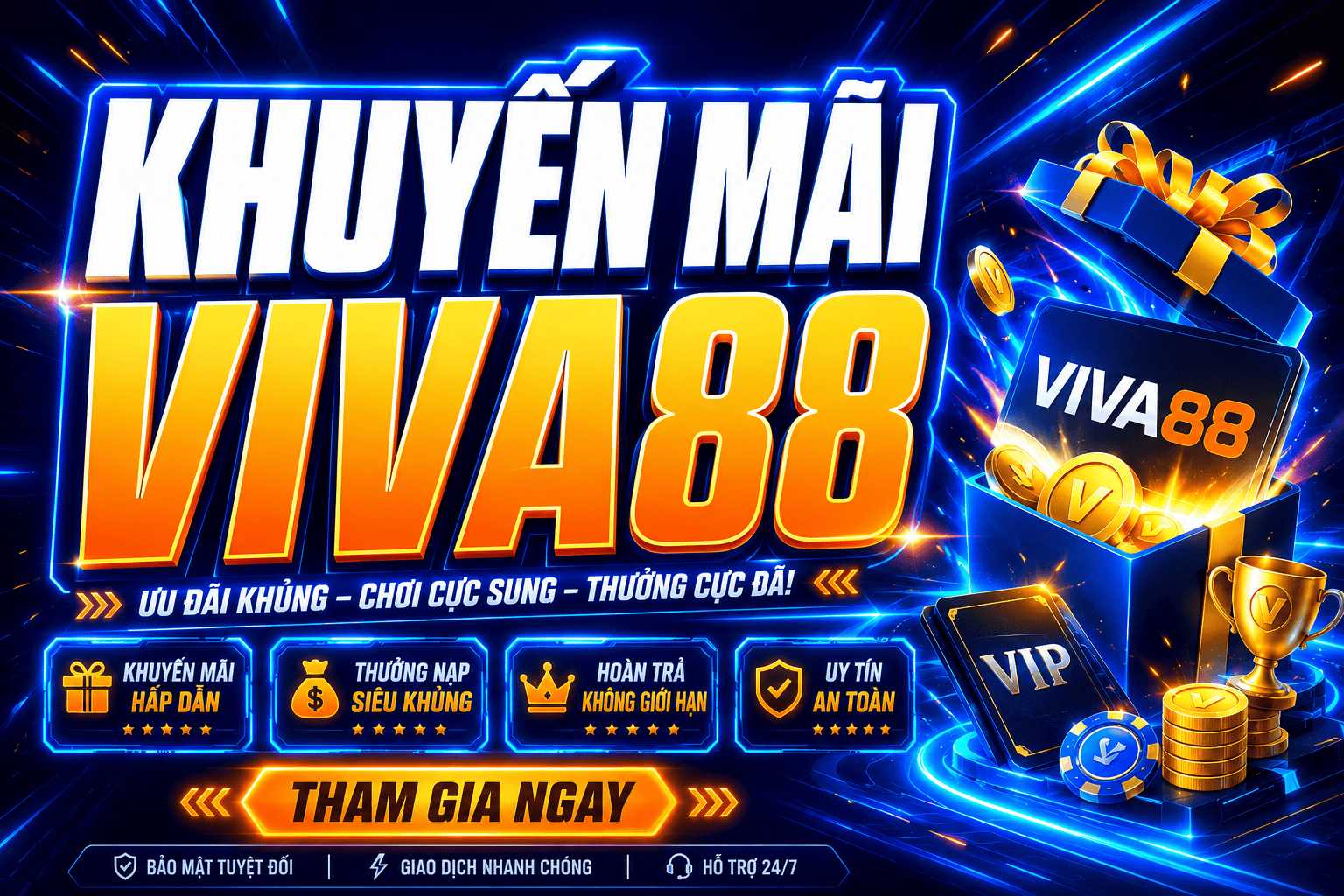 Khuyến mãi Viva88 - Cơ hội nhận thưởng cược dành cho mọi hội viên Khuyến mãi Viva88 - Cơ hội nhận thưởng cược dành cho mọi hội viên