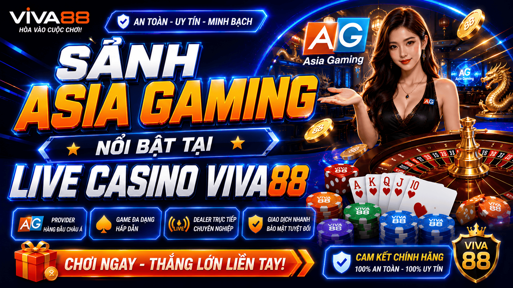 Sảnh cược Asia Gaming nổi bật và uy tín tại live casino Viva88 Sảnh cược Asia Gaming nổi bật và uy tín tại live casino Viva88