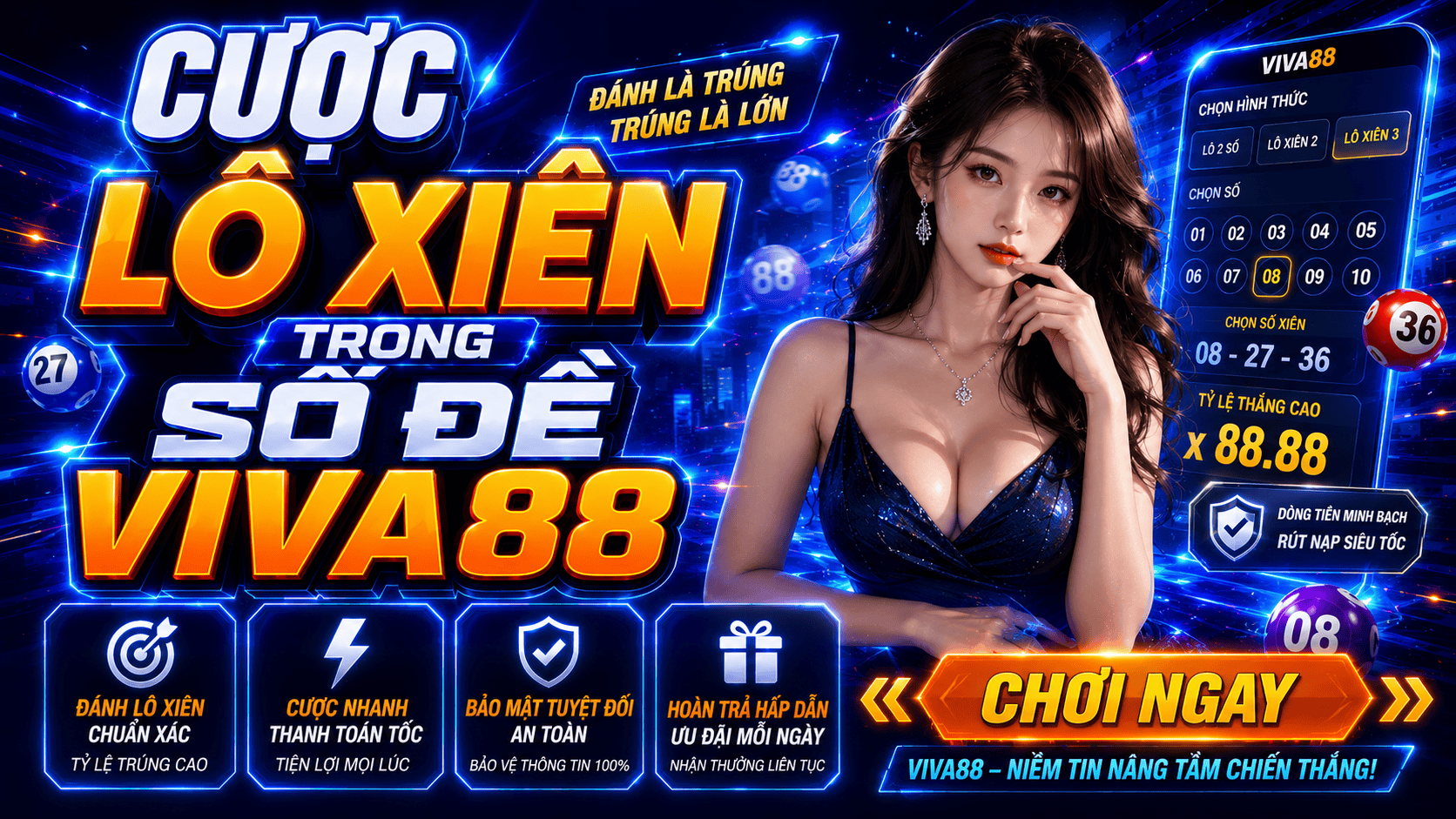 Cược lô xiên thu hút người chơi với hệ số thưởng cao Cược lô xiên thu hút người chơi với hệ số thưởng cao