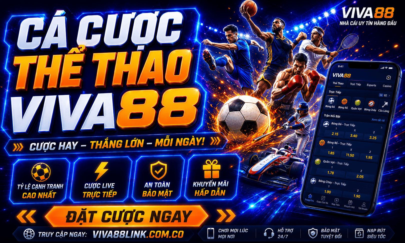 Thể thao Viva88 – Điểm đến cá cược thể thao đa dạng và dễ tiếp cận The thao Viva88 – Diem den ca cuoc the thao da dang va de tiep can