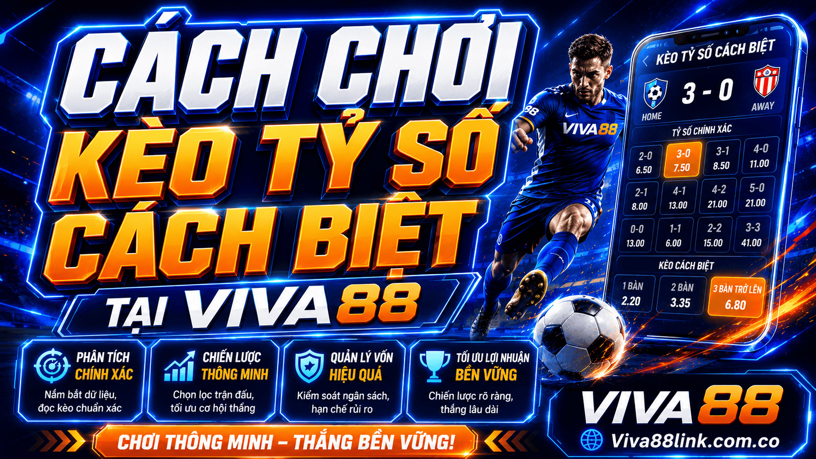 Cách chơi kèo tỷ số cách biệt giúp giảm rủi ro cá cược tại Viva88 Cách chơi kèo tỷ số cách biệt giúp giảm rủi ro cá cược tại Viva88