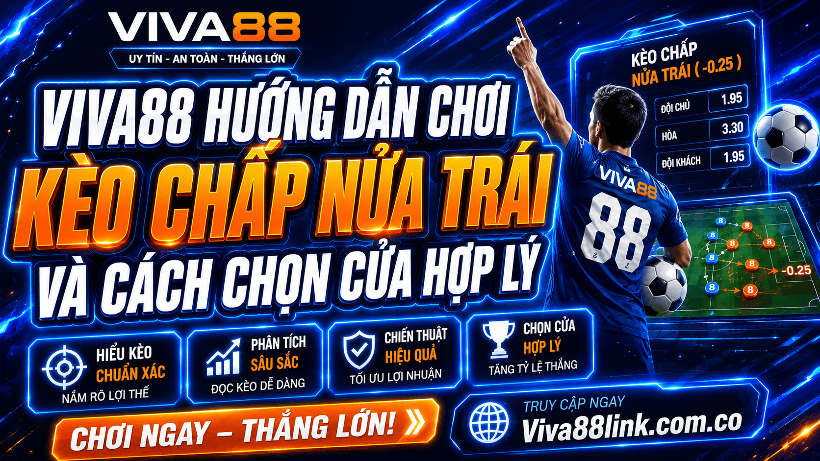 Viva88 hướng dẫn chơi kèo chấp nửa trái và cách chọn cửa hợp lý Viva88 hướng dẫn chơi kèo chấp nửa trái và cách chọn cửa hợp lý