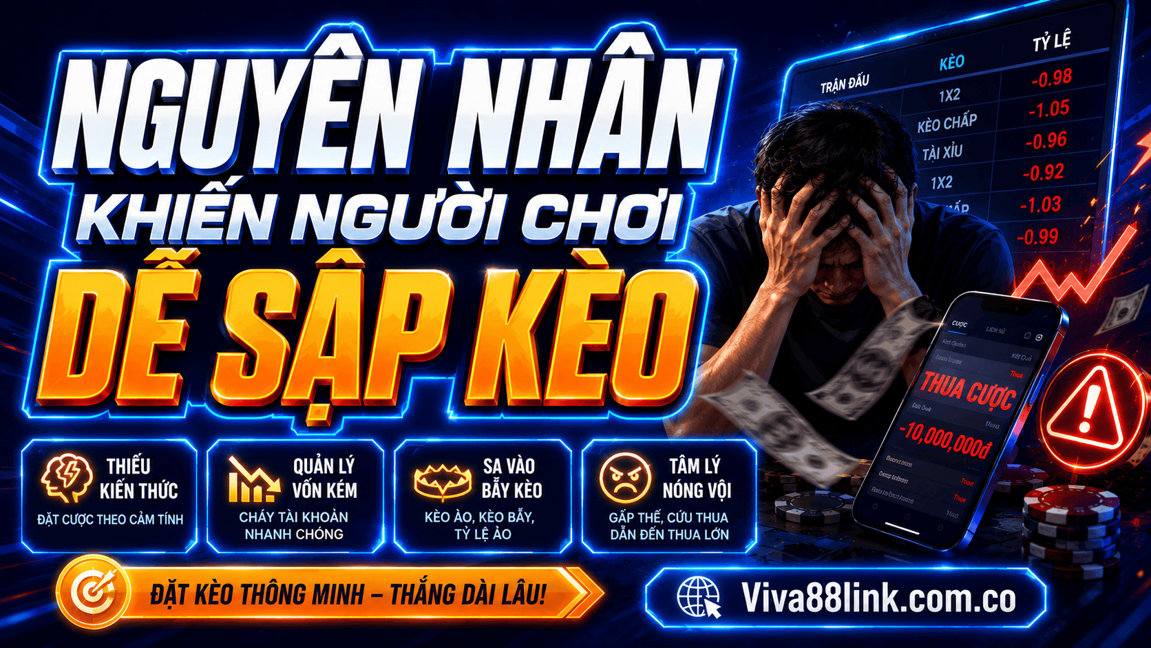 Nguyên nhân khiến người chơi dễ sập kèo Nguyên nhân khiến người chơi dễ sập kèo