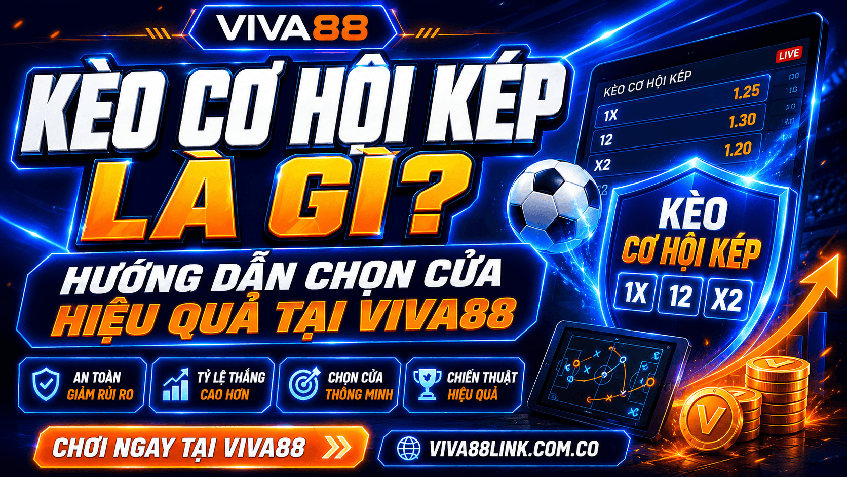 Kèo cơ hội kép là gì? Hướng dẫn chọn cửa hiệu quả tại Viva88 Kèo cơ hội kép là gì? Hướng dẫn chọn cửa hiệu quả tại Viva88