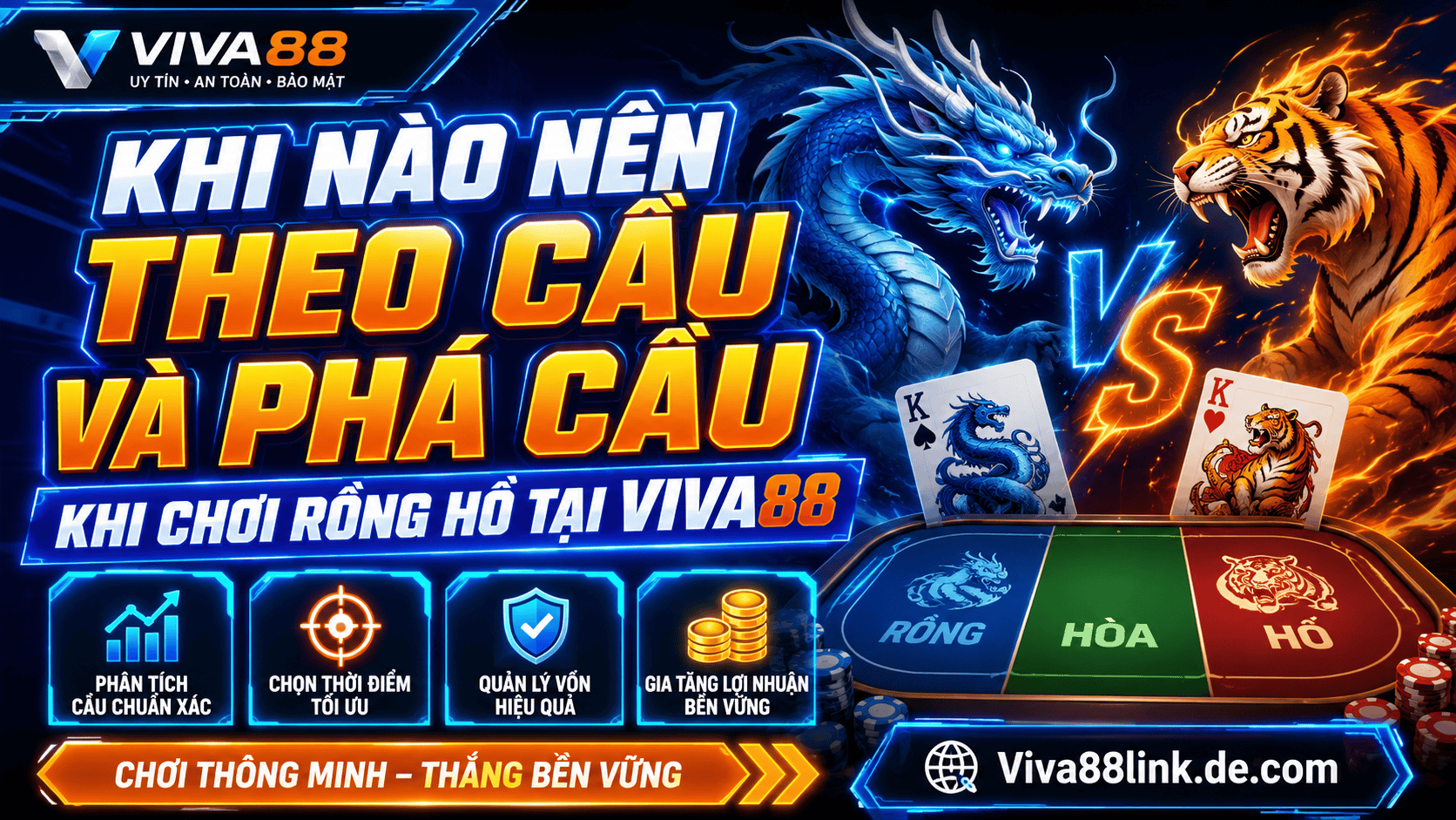 Khi nào nên theo cầu và phá cầu khi chơi Rồng Hổ tại Viva88 Khi nào nên theo cầu và phá cầu khi chơi Rồng Hổ tại Viva88