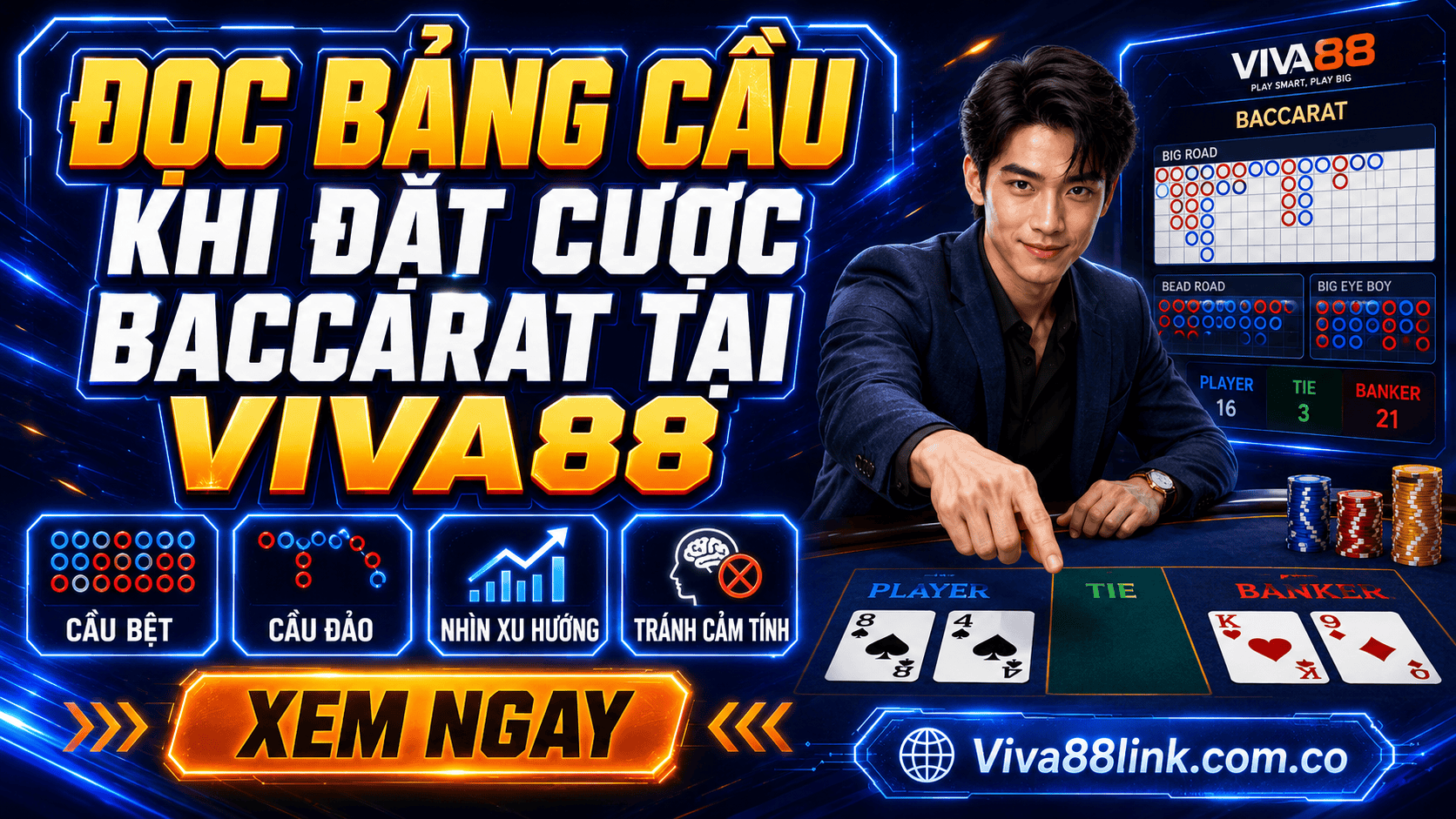 Đọc bảng cầu khi đặt cược Baccarat tại Viva88 Đọc bảng cầu khi đặt cược Baccarat