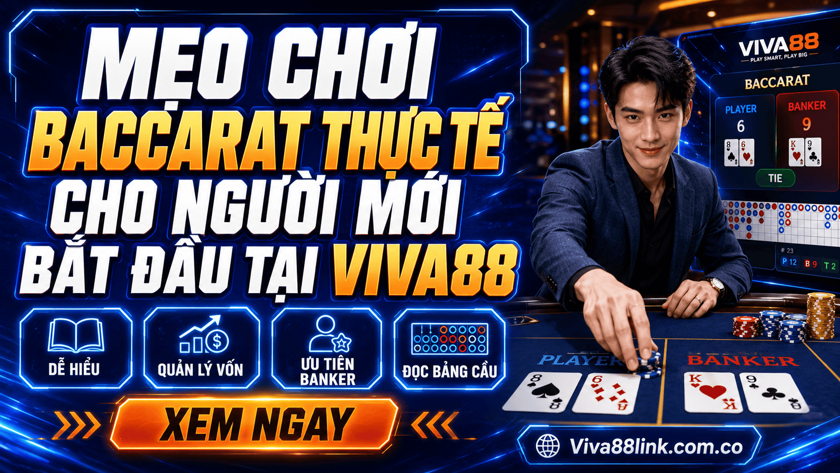 Mẹo chơi Baccarat thực tế cho người mới bắt đầu tại Viva88 Mẹo chơi Baccarat thực tế cho người mới bắt đầu tại Viva88