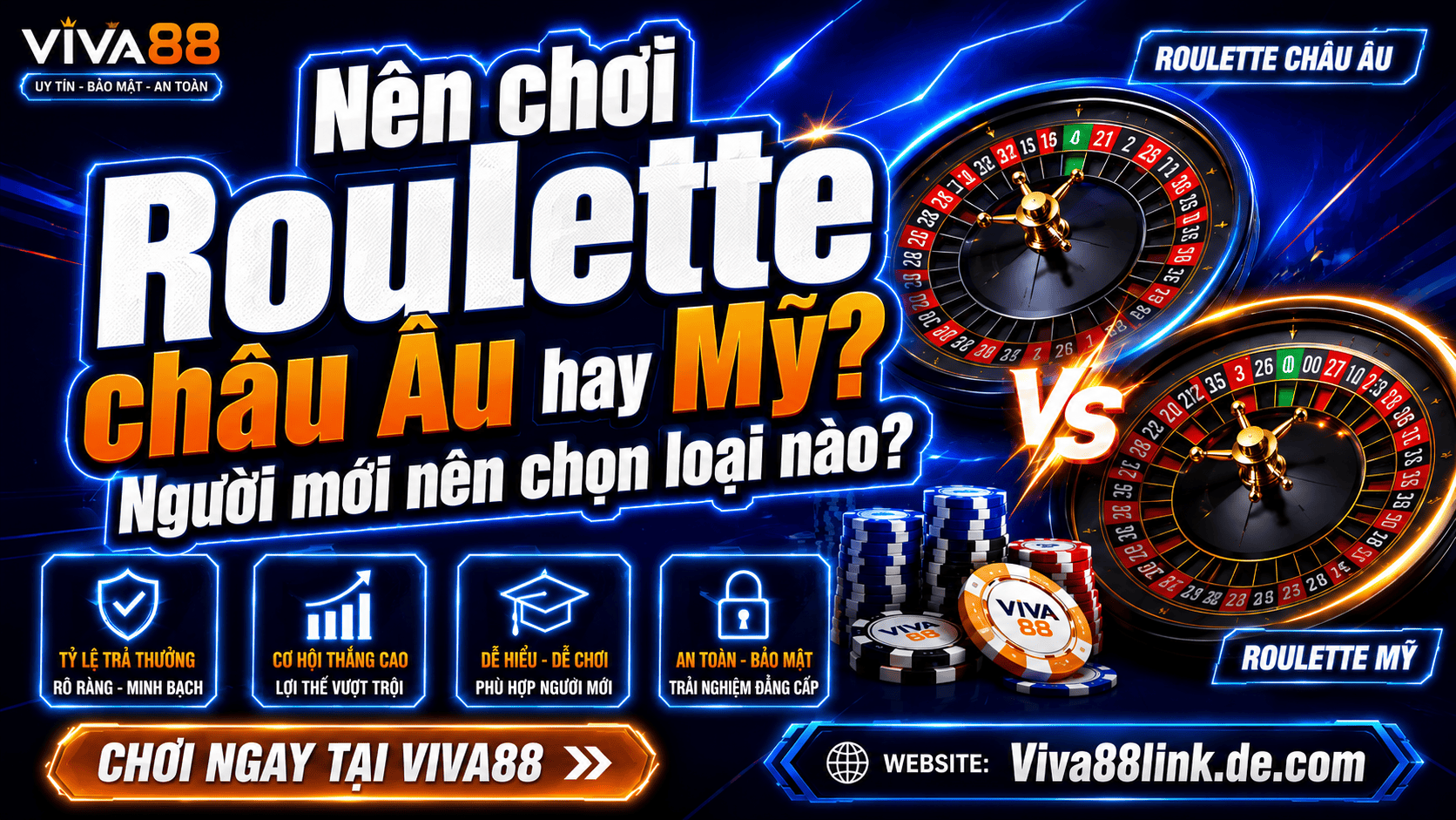 Nên chơi Roulette châu Âu hay Mỹ? Người mới nên chọn loại nào? Nên chơi Roulette châu Âu hay Mỹ? Người mới nên chọn loại nào?