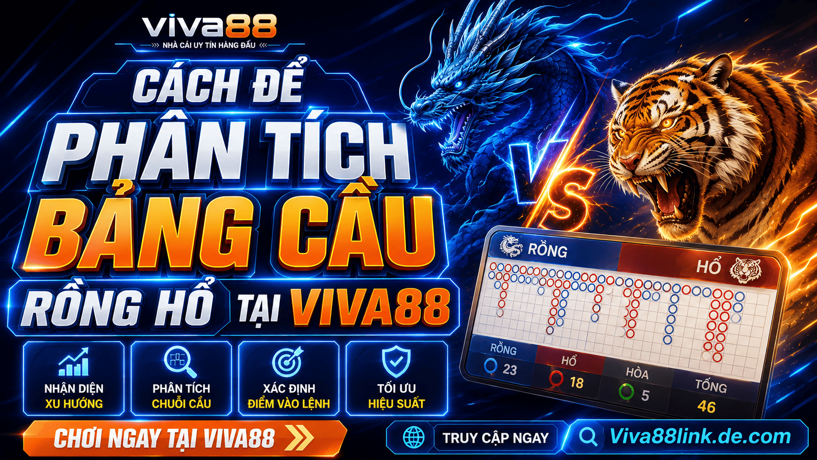 Cách để phân tích bảng cầu Rồng Hổ tại Viva88 Cách để phân tích bảng cầu Rồng Hổ tại Viva88