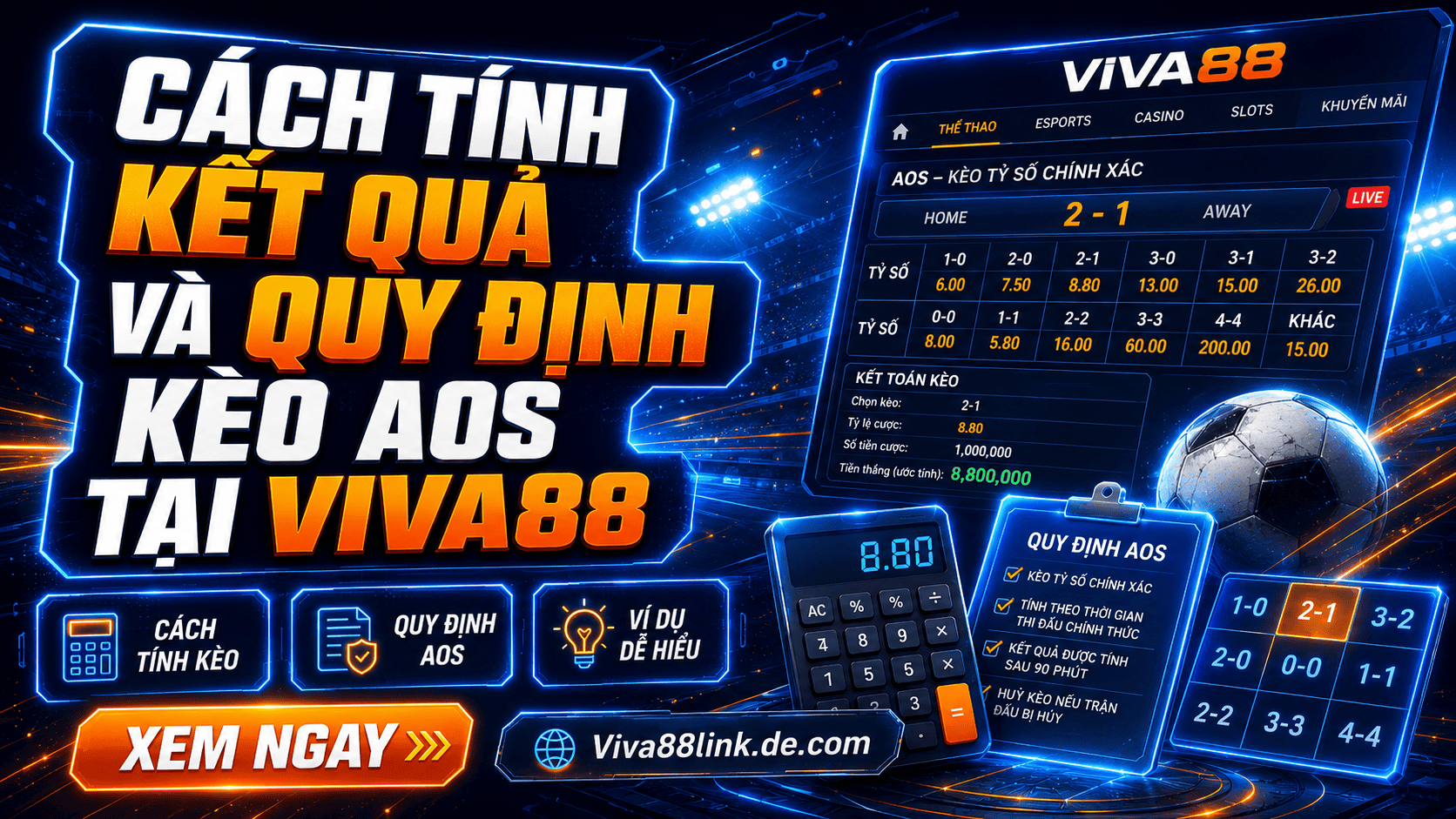 Cách tính kết quả và quy định kèo AOS tại Viva88 Cách tính kết quả và quy định kèo AOS tại Viva88