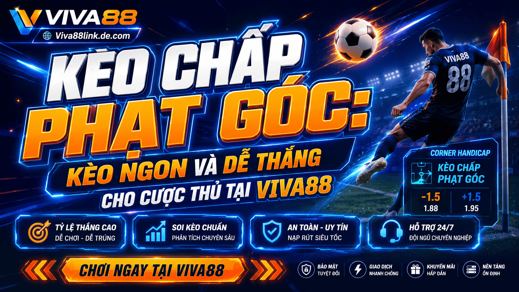 Kèo chấp phạt góc: Kèo ngon và dễ thắng cho cược thủ tại Viva88 Kèo chấp phạt góc: Kèo ngon và dễ thắng cho cược thủ tại Viva88