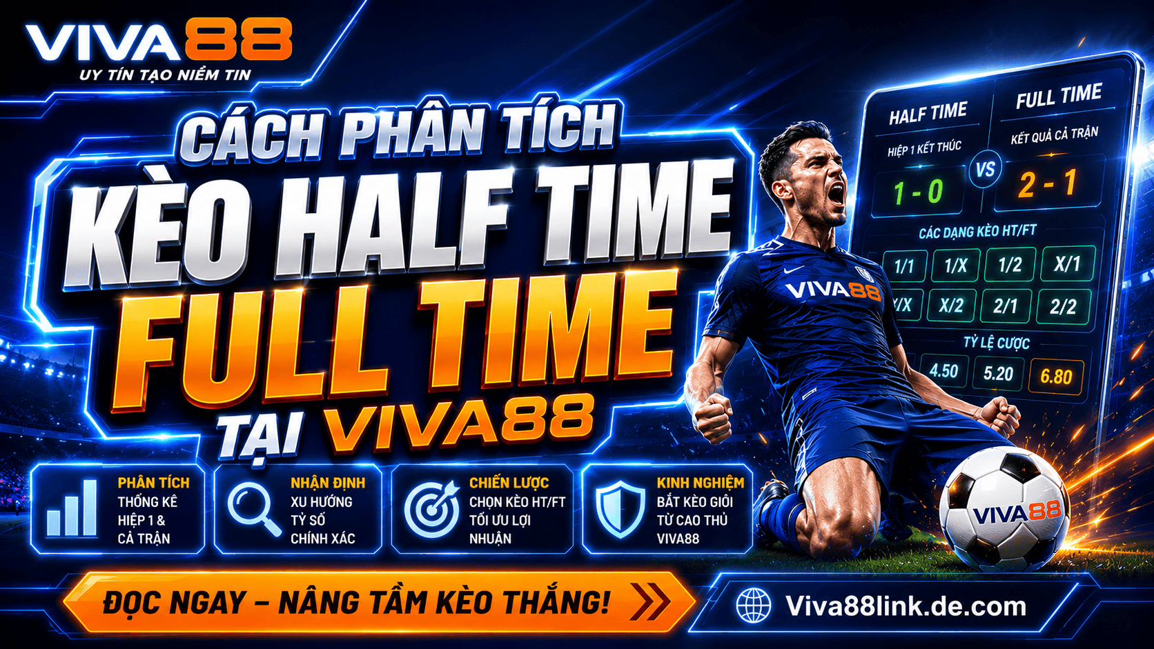 Cách phân tích kèo Half Time Full Time tại Viva88 Cách phân tích kèo Half Time Full Time tại Viva88