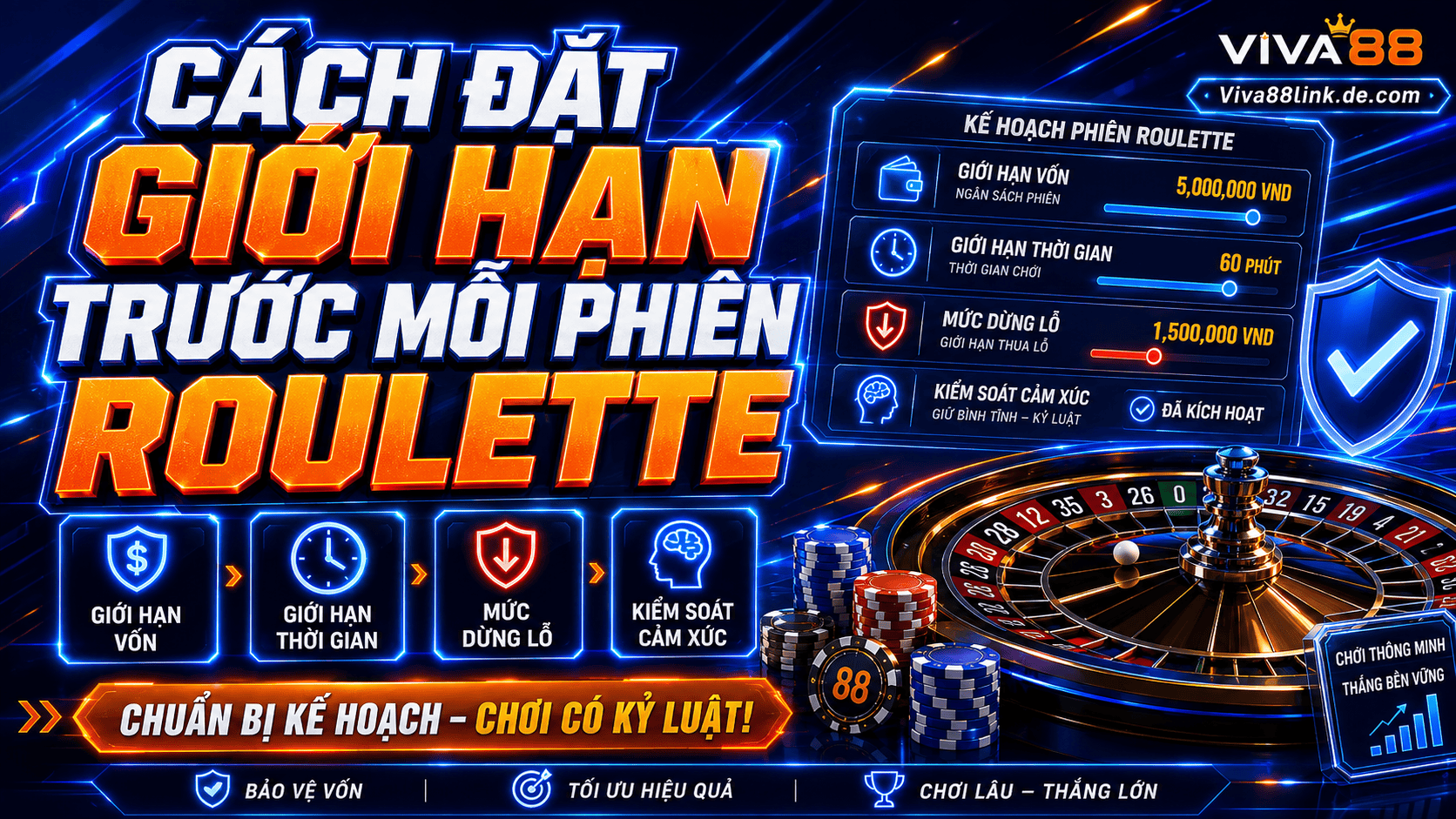 Cách đặt giới hạn trước mỗi phiên Roulette Cách đặt giới hạn trước mỗi phiên Roulette